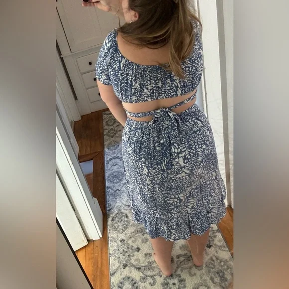 Blue Floral 2 piece set - Picture 3 of 3